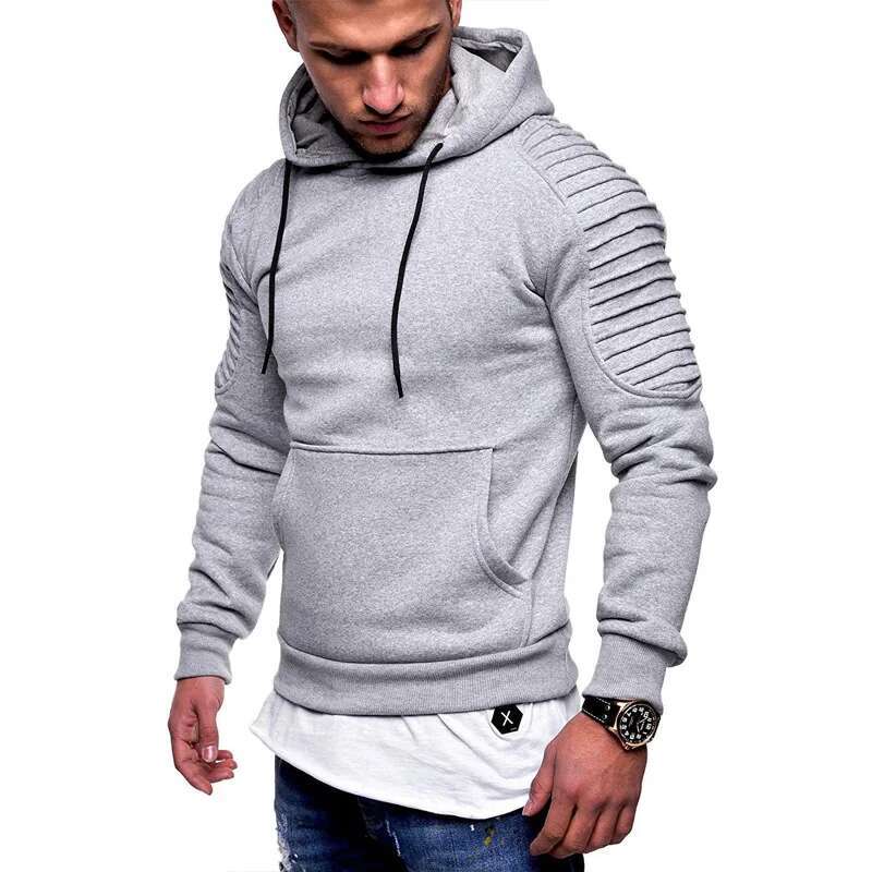 Ddmyoutdoor China Domestic Camouflage Hoody Fiess Bodybuilding Hoodies Tops Long Sleeve Sweatshirts Pullover Sweater Striped Pleated Sport Coat Outdoo