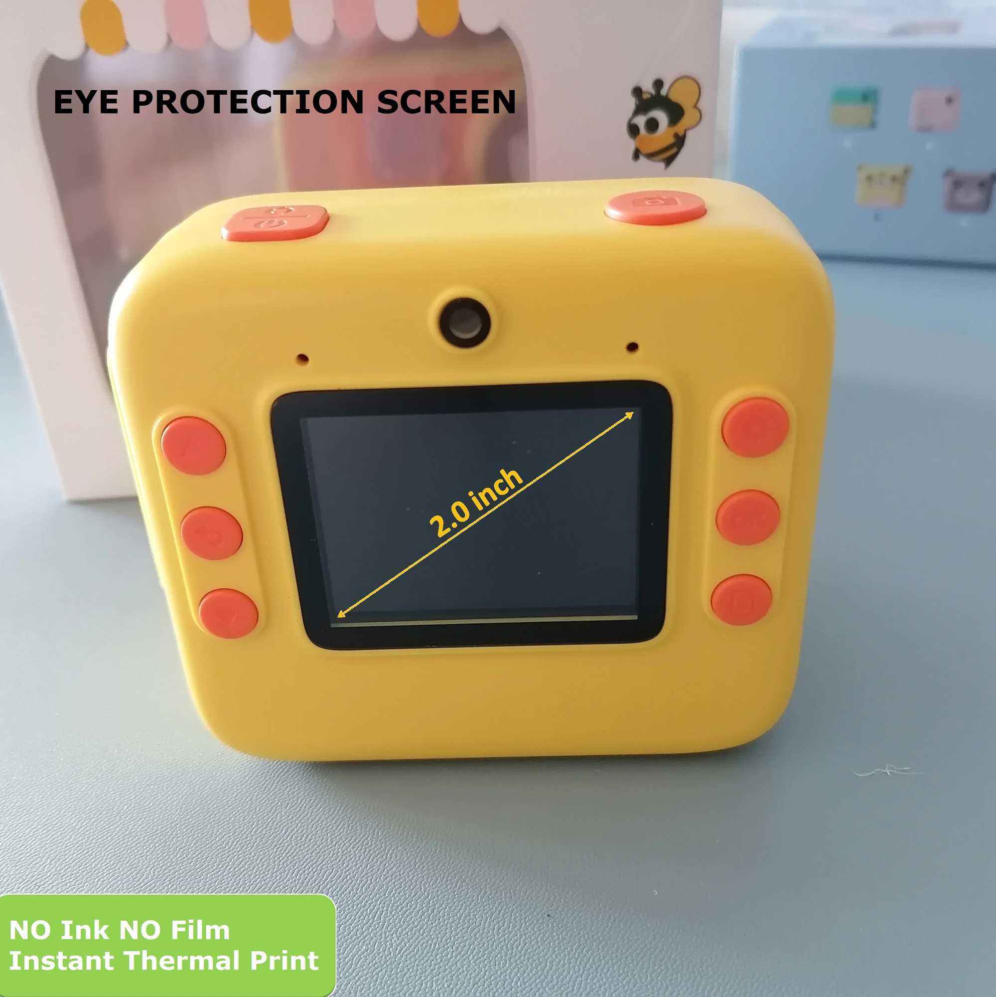 Digital Cameras Children Instant Camera Print Camera 2.0 1080P Video Photo Digital Camera with Thermal Print Paper for Kids Birthday Gift Toys z250117