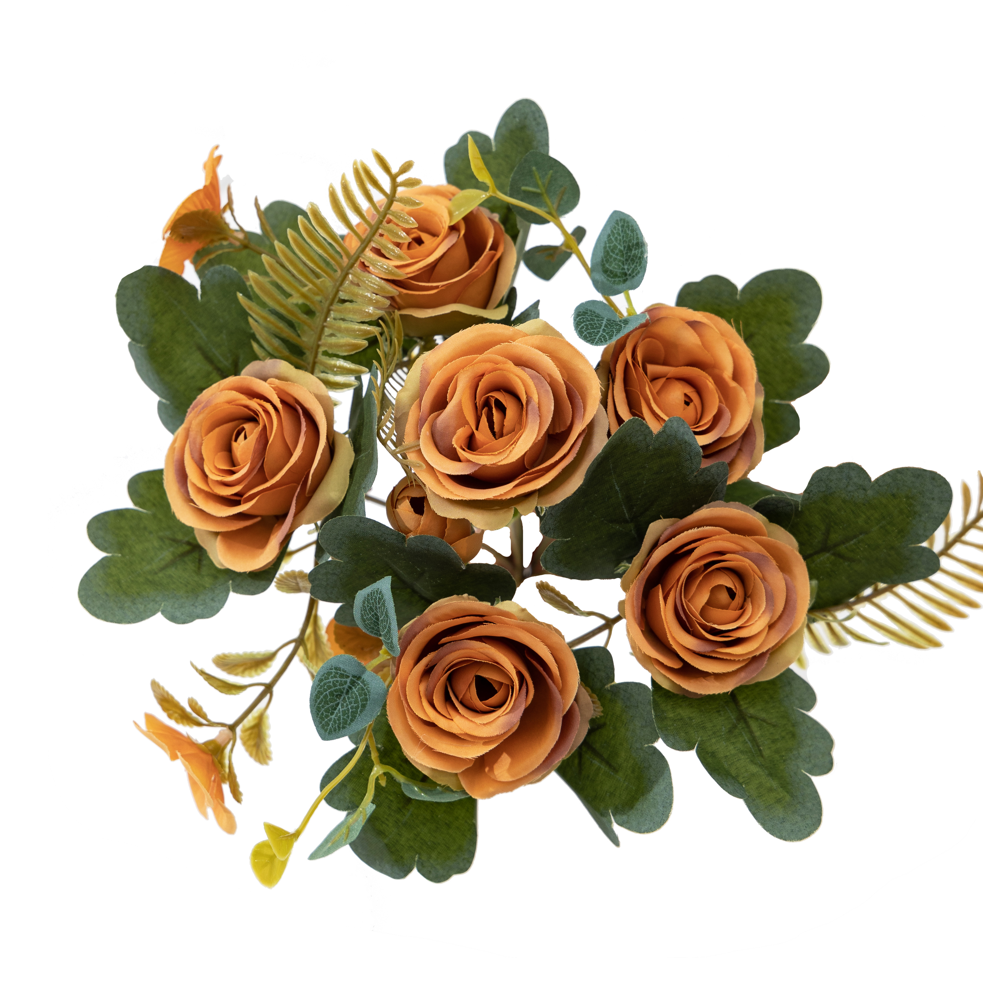 Cross-border sources of autumn color simulation rose bouquet simulation flowers living room ornaments wedding bouquet rose fake flowers wholesale