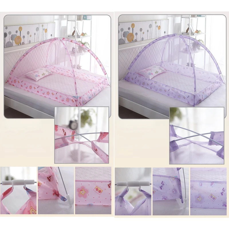 Bottomless Folding Mosquito Net for Bed Baby Sleeping Safety Bed Net Baby Cribs Full Cover Foldable Anti Mosquito Sleeping Net 250115