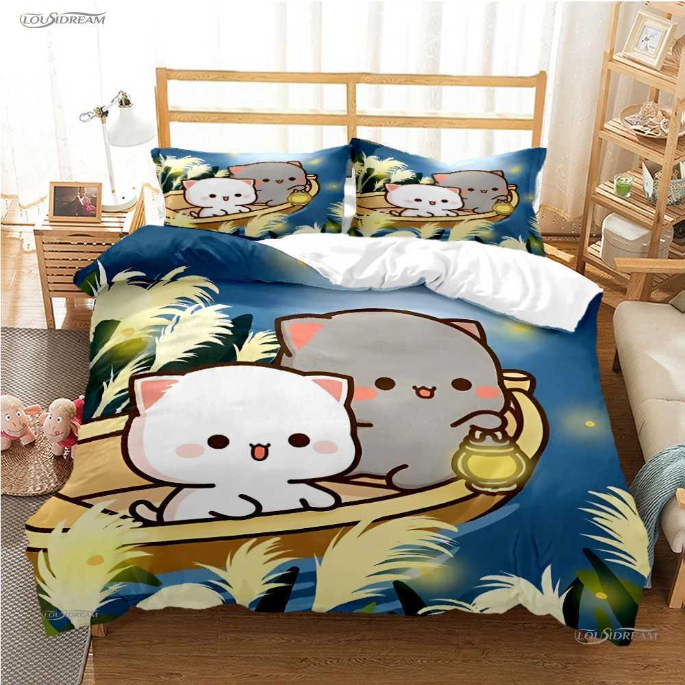 Bubu Dudu Cartoon Bear Panda Duvet Cover Cute only Bedding sets Soft Quilt Cover and Pillowcases Single/Double/Queen/King Kids M250118