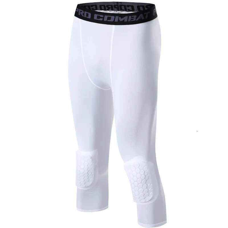 Ddmyoutdoor China Domestic Men Compression Sport Cropped Pants Running Basketball Man Crossfit Fiess Leggings Gym Training Tights With Knee Pads