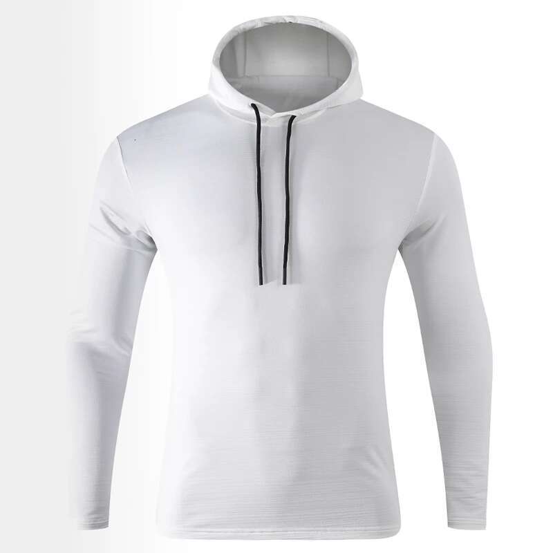 Ddmyoutdoor China Domestic Running Hoodie Men Training Quick Dry Gym Streetwear Workout Pullovers Muscle Breathable Solid Outdoor Spandex Long Sleeve