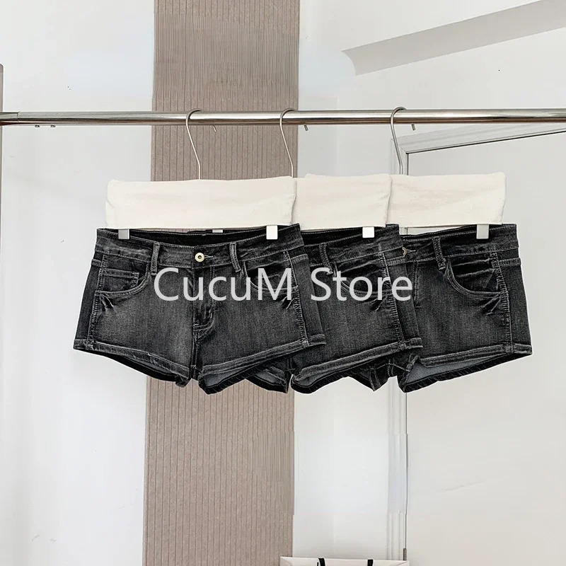 Summer Women Y2k Streetwear Gyaru Harajuku Fashion Grunge Vintage Coquette Low Rise 2000s Jean Shorts Denim Pants Japanese 250115