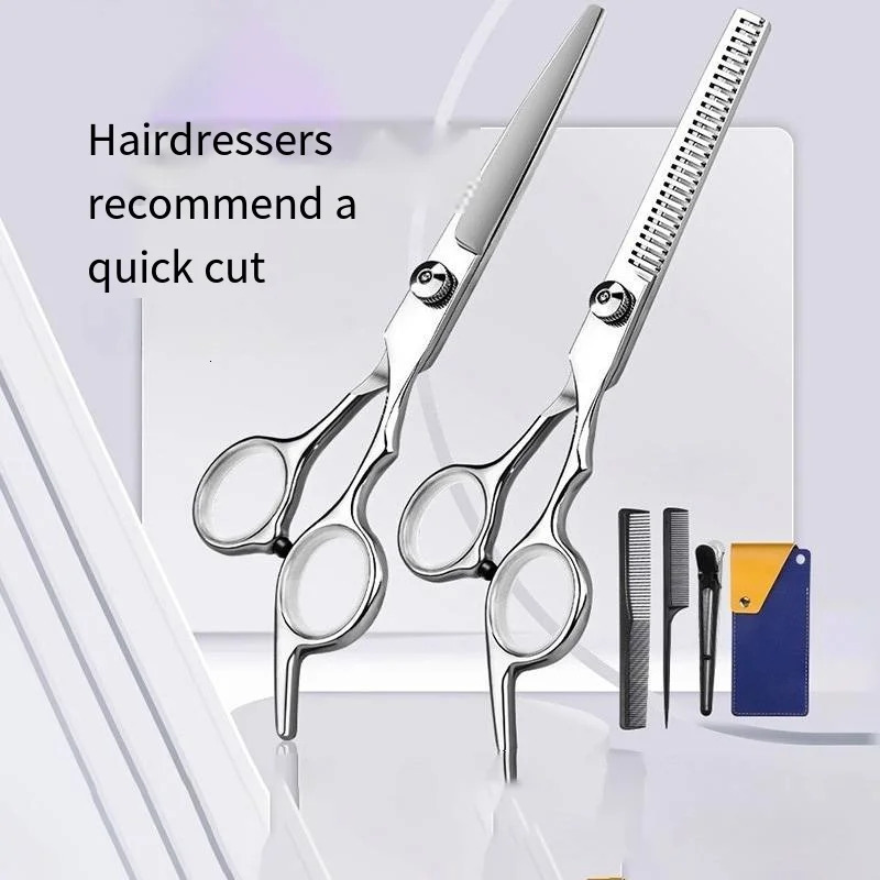 Professional Barber Scissors Accessories Shop 6 Inch Hairdressing Hair Haircut Cutting Thinning Tools Salon Hairdressers Set 250108