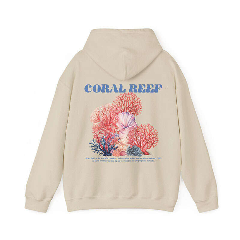 Loose new Save the Ocean hooded sweatshirt with threaded drawstring beach hoodie jacket