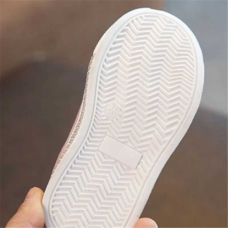 Girls Soft Sole Sports Shoe Sequins Casual Sneakers Cute Bowknot Shinny Shoes For Baby GirlsXJ250118