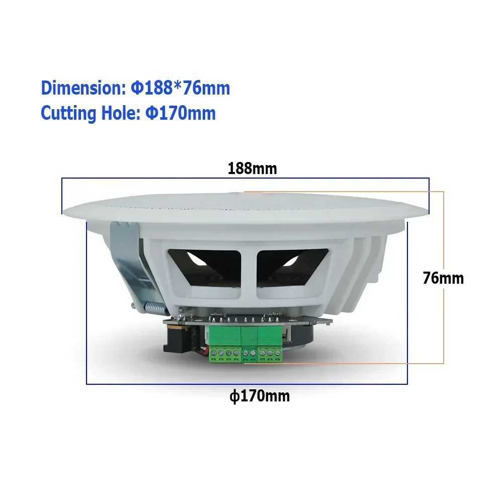 Car Audio 6 Inch 20W Bluetooth Ceiling Speaker audience Stereo Built-in Class D Digital Amplifier Home Theater System for Indoor Office H250118