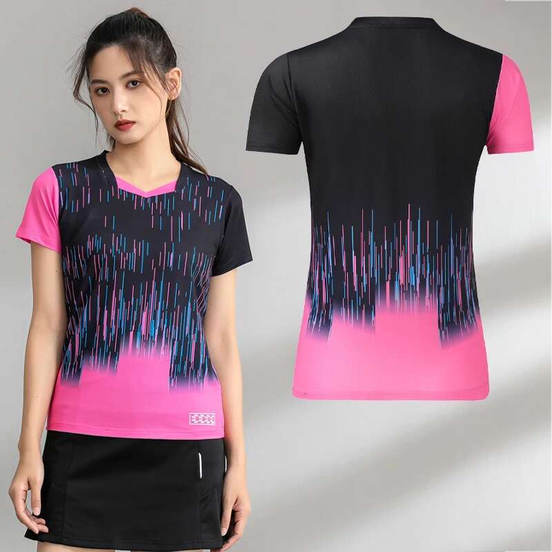 Ddmyoutdoor China Domestic Badminton Shirt Sports Women Brand Quick Dry Breathable Table Tennis Team Running Fiess Exercise New Training T Shirts