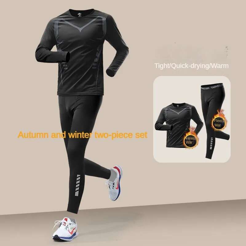 Ddmyoutdoor China Domestic Men S Autumn Winter Quick Dry Thermal Track Set High Stretch Fleece Ed Running Cycg Fiess Motorbike Skiing Wear