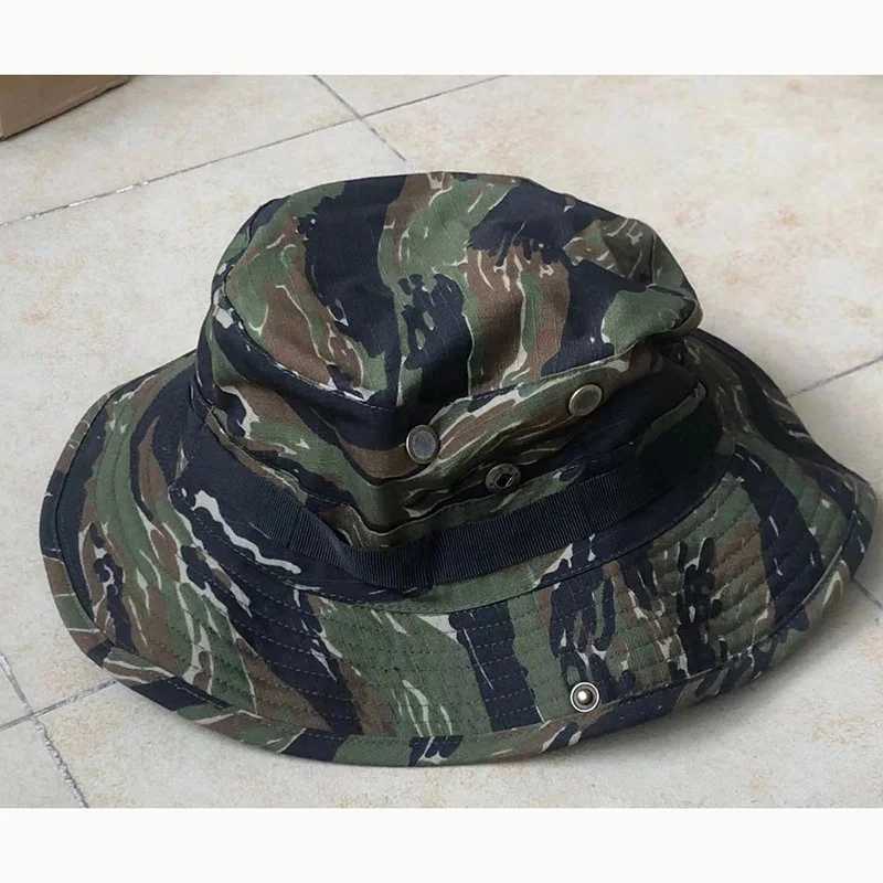 Outdoor Sports And isure Benny Round Brim Hat Tactics SOG Sty Jung Tiger Spot Color Trendy Sunscreen HatXJ250116