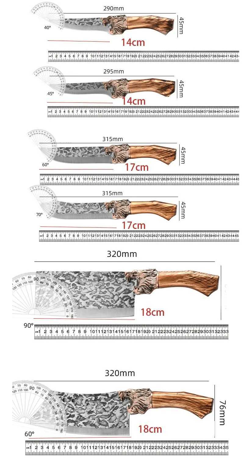 2025 New 6-inch Meat cleaver for Home chefs Hand forged Chef Knife High quality sharp stainless steel 3cr13mov Kitchen Knife setXJ250117