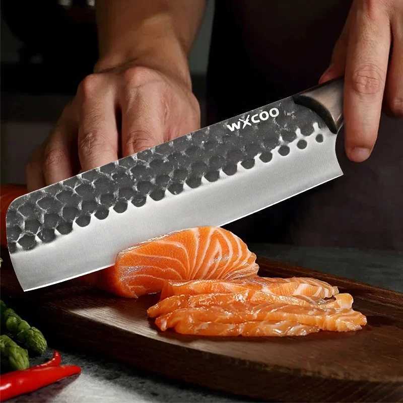 Stainless Steel Kitchen Knives Full Tang Forged Boning Knife Meat Cleaver Butcher Knife Utility Knife with Cover Knife SuppliesXJ250117