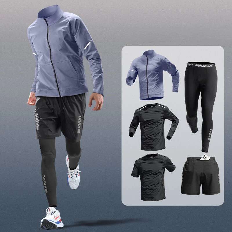 Ddmyoutdoor China Domestic Sports Suit With Phone Pocket Running Training Quick Drying Autumn Winter Fiess Professional Runs Men S Sportswear Set