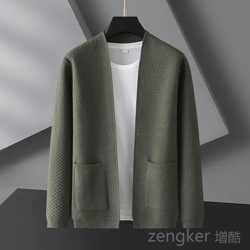 Autumn plus size mens knitted cardigan jumper jacket cape tops 8XL 7XL sweater for men clothing 250113
