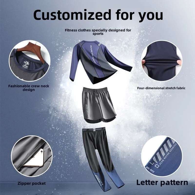 Ddmyoutdoor China Domestic Men S Basketball Uniform Pcs Training Equipment Compression Base Layer Long Sleeve Jersey Quick Dry Vest Men Sweatsuits Set