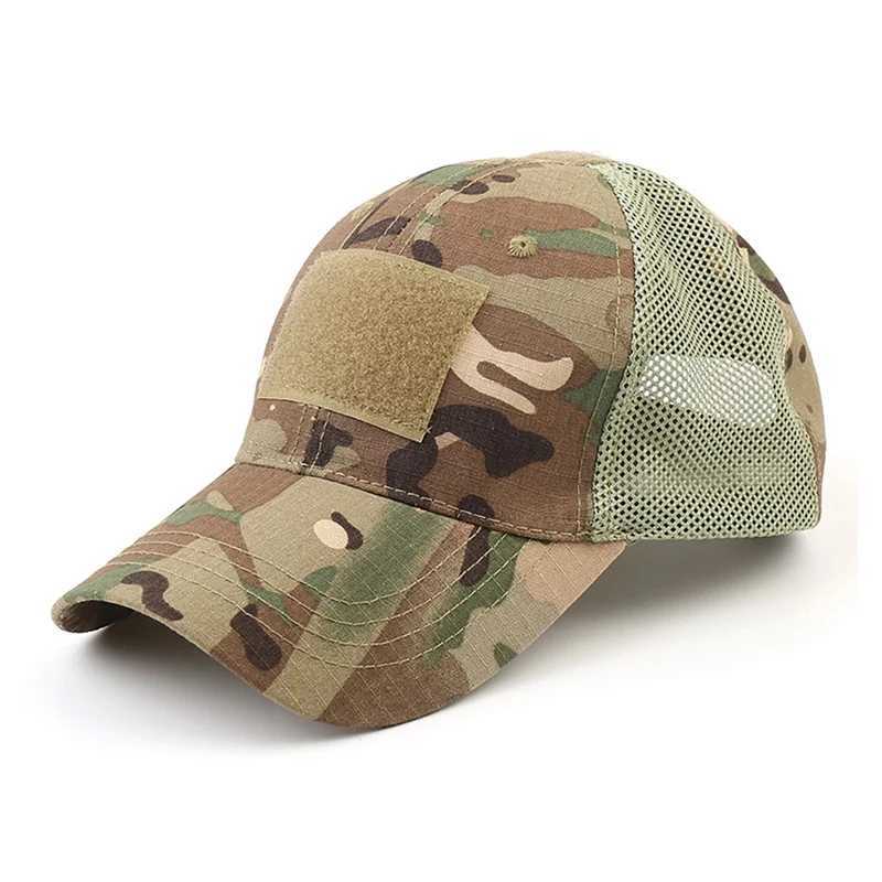 Tactical Army s Outdoor Sport Camo Airsoft Military Mesh Snap Baseball Fishing Hunting Hiking Hats MensXJ250116