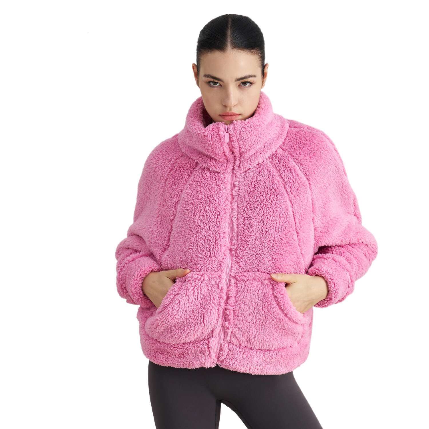 Ddmyoutdoor China Domestic Mermaid Curve Plush Warm Sports Coat Women S Collar Constant Temperature Fiess Loose All Match Autumn And Winter Long Sleev