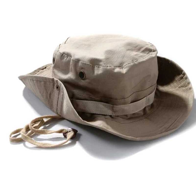 Tactical Boonie Hat USMen Cotton Camo Paintball Airsoft Sniper Bucket s Fishing Outdoor Hunting Hiking HatXJ250116