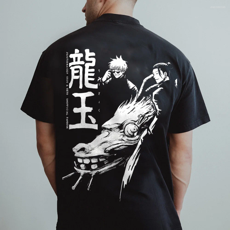 Men's T Shirts Jujutsu Kaisen Anime Print T-Shirts Mens Villain Ryomen Sukuna HIP HOP Street Cotton Shirt For Men Women Summer Tops Clothing