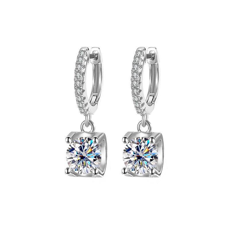 charm designer for women sterling sier pass dia tester VVS1 D color moissanite earrings plated PT950 gold jewelry valentines day gift