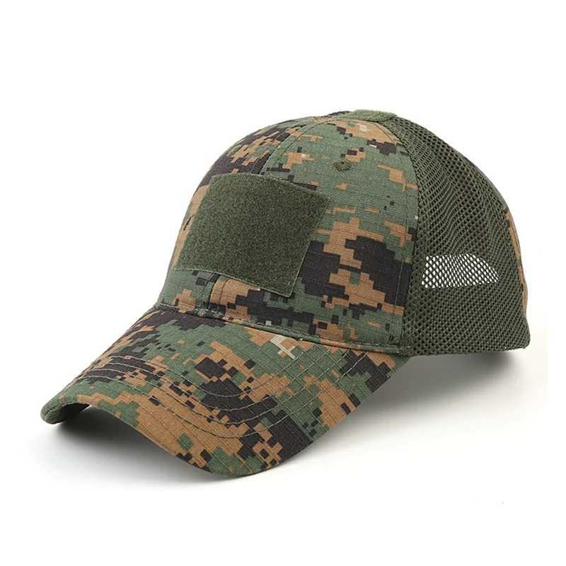 Tactical Army s Outdoor Sport Camo Airsoft Military Mesh Snap Baseball Fishing Hunting Hiking Hats MensXJ250116