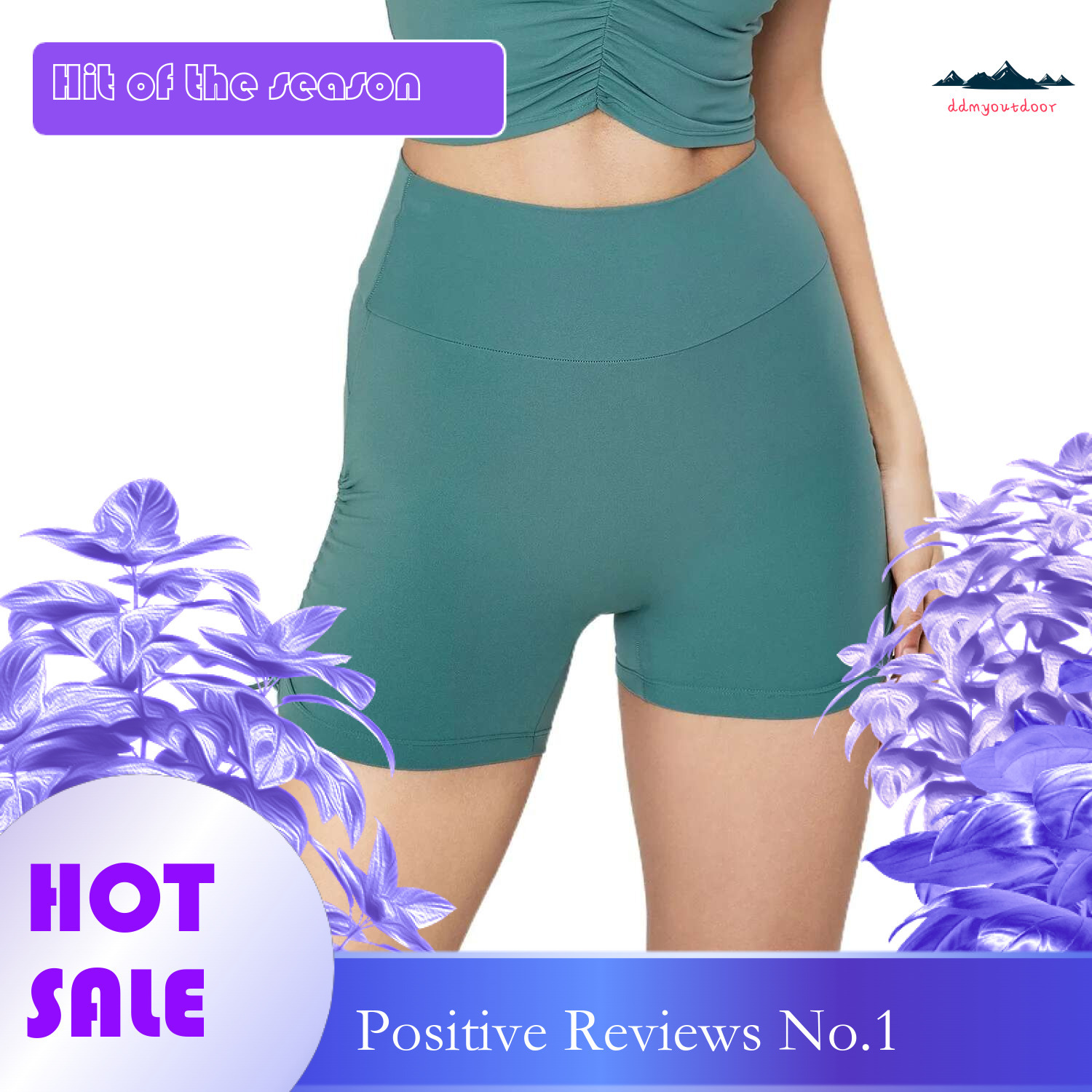 Ddmyoutdoor China Domestic Mermaid Curve Tight Yoga Pants Drawstring Sports Peach Hip Fiess Shorts Women S Summer