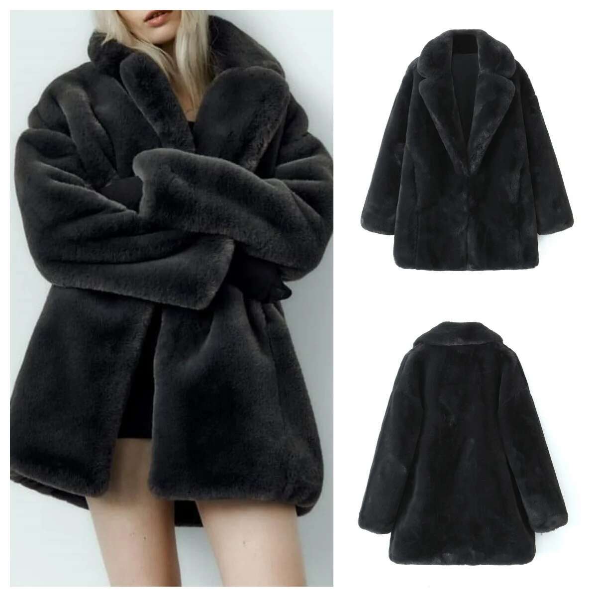European And American Style New Temperament Versatile Artificial Effect Jacket Female Fashion High-End Fur Coat
