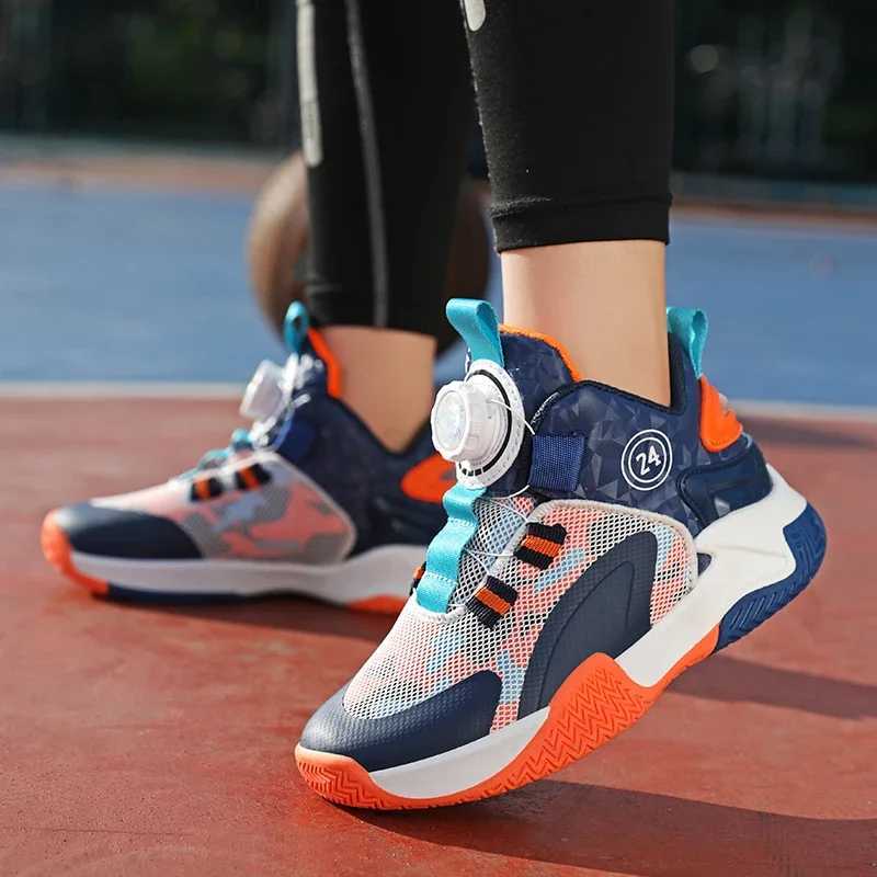 Children Basketball Sneakers Boys Shoes Kids Skater Casual Sneaker Non-Slip Sports Shoes for Boy Basket Training Child TennisXJ250118
