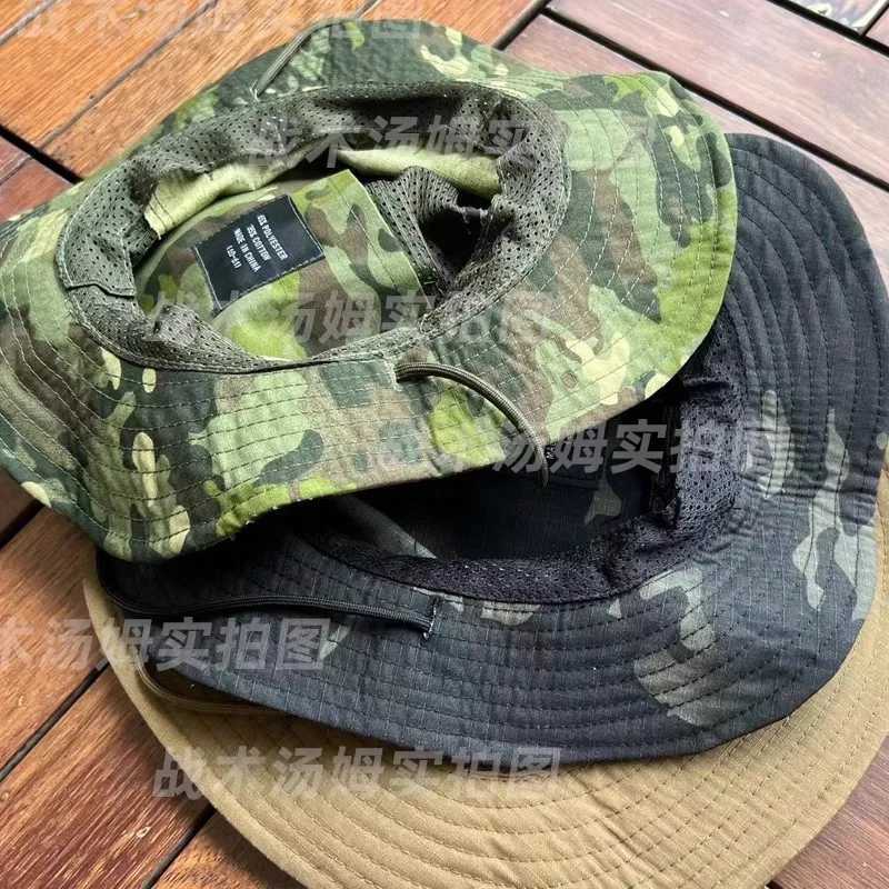 Tactical TOM Outdoor tactical Adjustab boonie hat Camouflage Round Brim Hat Visor Fisherman Hat Multi-camouflageXJ250116