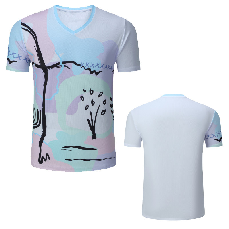 Ddmyoutdoor China Domestic Men Badminton Short Sleeves Quick Dry Tennis New Fiess Running Sport Fashion Shirts Training Breathable Uniform Game Jersey