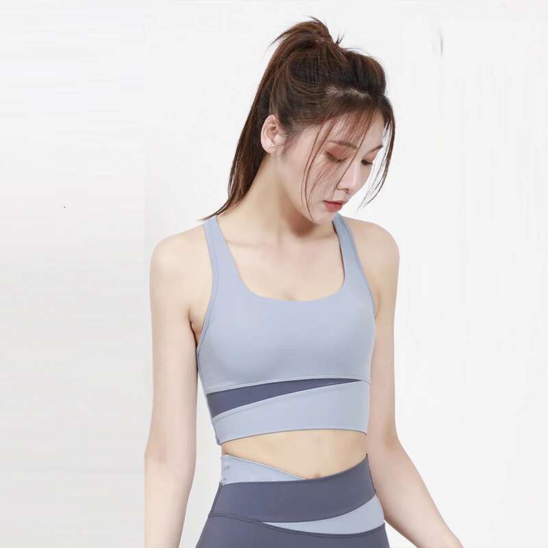Ddmyoutdoor China Domestic High Waist Yoga Lady Gym Suit Set Shockproof Sport Bra Crop Top Patchwork Tracksuit Women Fiess Outfit Training Wear