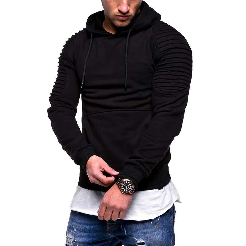 Ddmyoutdoor China Domestic Camouflage Hoody Fiess Bodybuilding Hoodies Tops Long Sleeve Sweatshirts Pullover Sweater Striped Pleated Sport Coat Outdoo