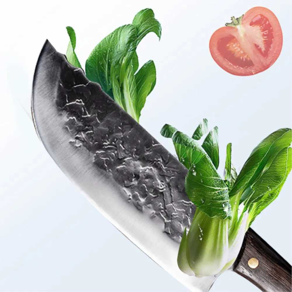 8 inch Handmade Forged Kitchen Knife Butcher Meat Chopping Cleaver Chinese Chef Knife 5CR15 Stainless Steel MacheteXJ250117