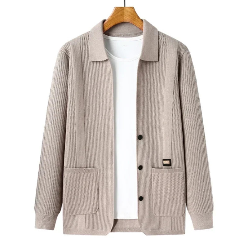 Autumn and Winter High-quality Mens Knitted Cardigan Business Casual Comfortable Multifunctional Jacket 250113