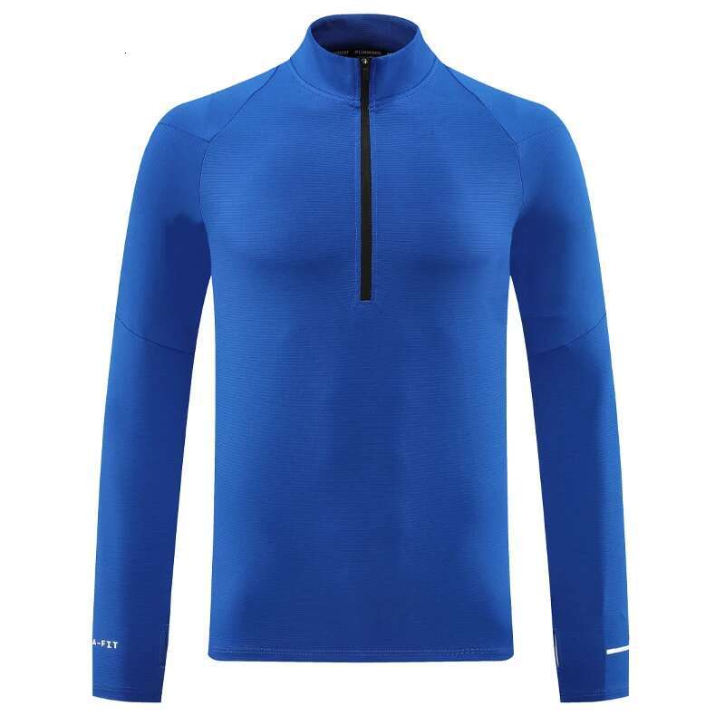 Ddmyoutdoor China Domestic Long Sleeve Shirts Man Running Training Gym Outdoor Workout Stand Collar Zipper Pullover Breathable Track Field Singlet Top