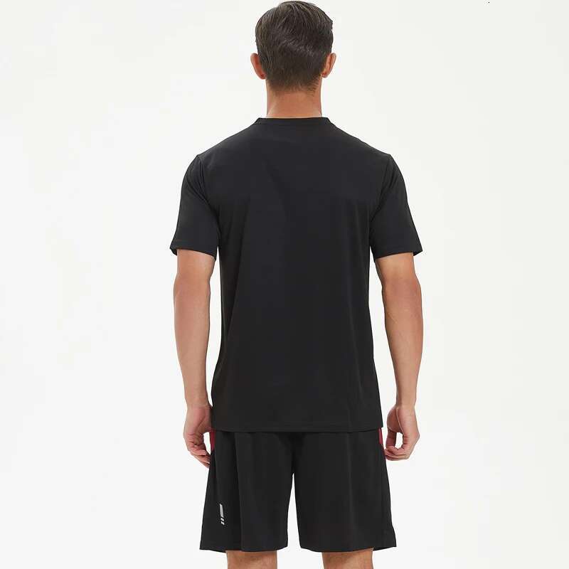 Ddmyoutdoor China Domestic Mens Heterochromat T Shirt Sports Suit Gym Quick Dry Casual Running Set Summer Short Sleeve Piece Compression Tracksuits