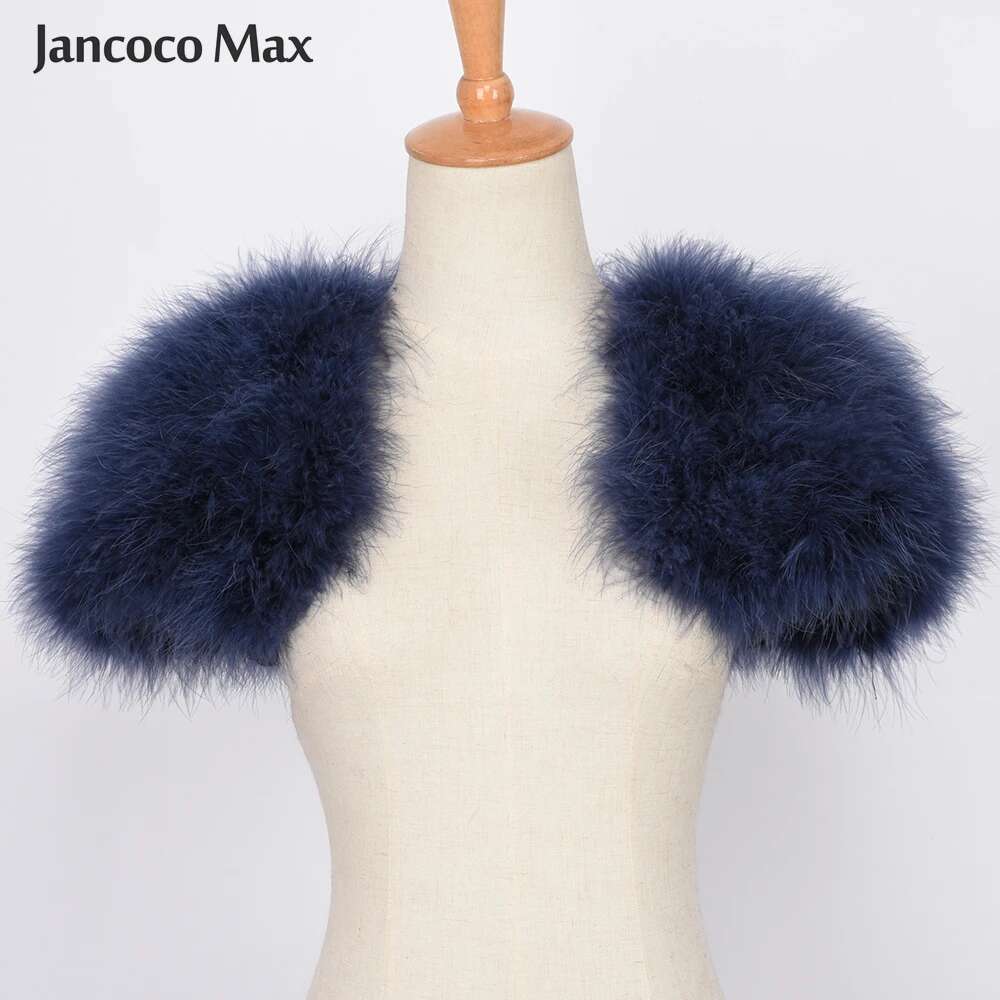Elegant Real Boleros Women Genuine Ostrich Feather Fur Shrugs Wedding Bride's Shawl S1264