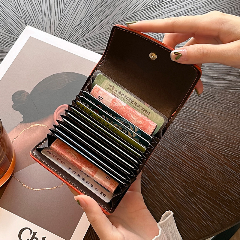 2025 New Simple Thin Bag for Women, Exquisite Leather, Compact Card Position, Light Luxury, Small and Unique, Multi functional Wallet swissmilitary