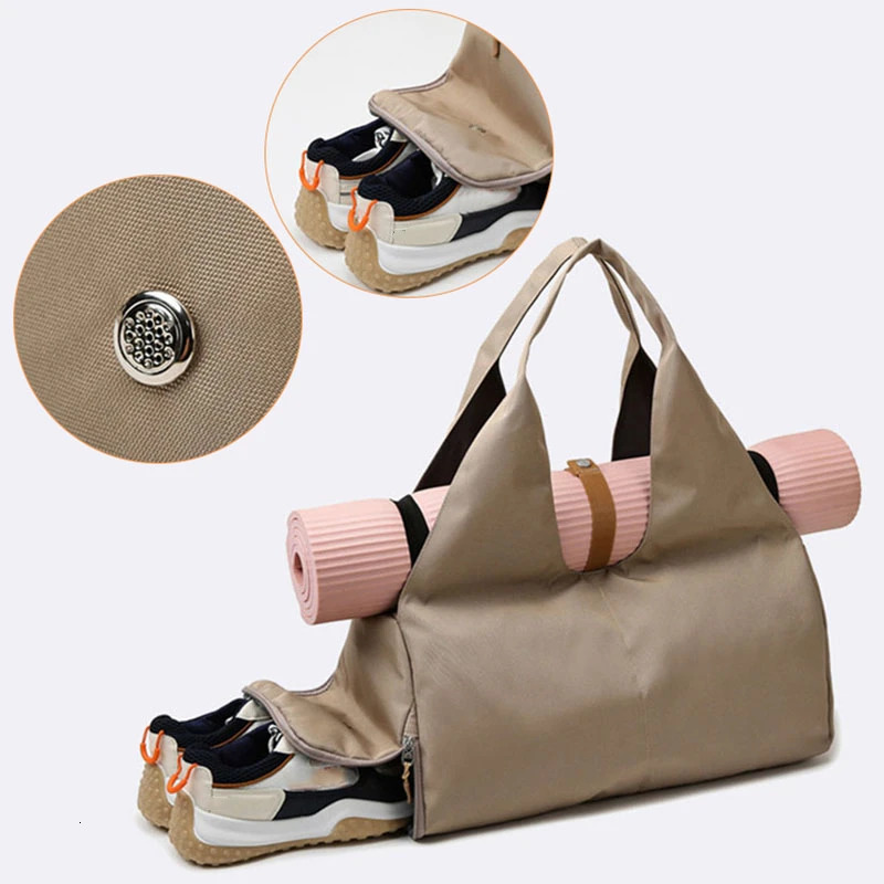 Women Yoga Mat Pad Bag Gym Sports Training Shoulder Fitness Dance Travel Storage Bags Female Tote Dry Wet Handbags Weekend 250114