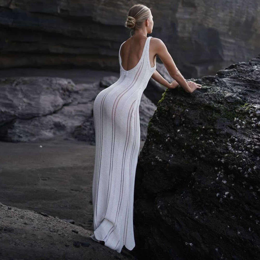 Women's Spring/Summer Hot Selg Bareback Sexy Bag Hip Knitted Beach Skirt Cover Dress 2025 New Collection Elegant and Stylish Clothing