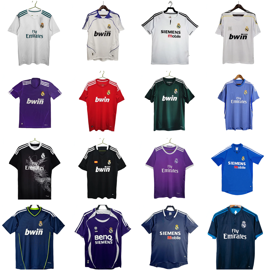 Real Retro Madrids RONALDO Soccer Jerseys 2013 2014 2015 2016 2017 2018 2019 2020 RAUL ZIDANE BALE SERGIO RAMOS R.CARLOS REDONDO 04 05 06 07 08 09 10 11 12 13 football shirt