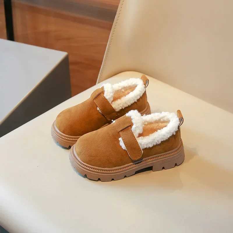 Children Cotton Shoes Warm Winter Shoes for Girls Thick Bottom Kids Fashion Plush Shoes Non-slip Toddlers Causal Flats VersatileXJ250118