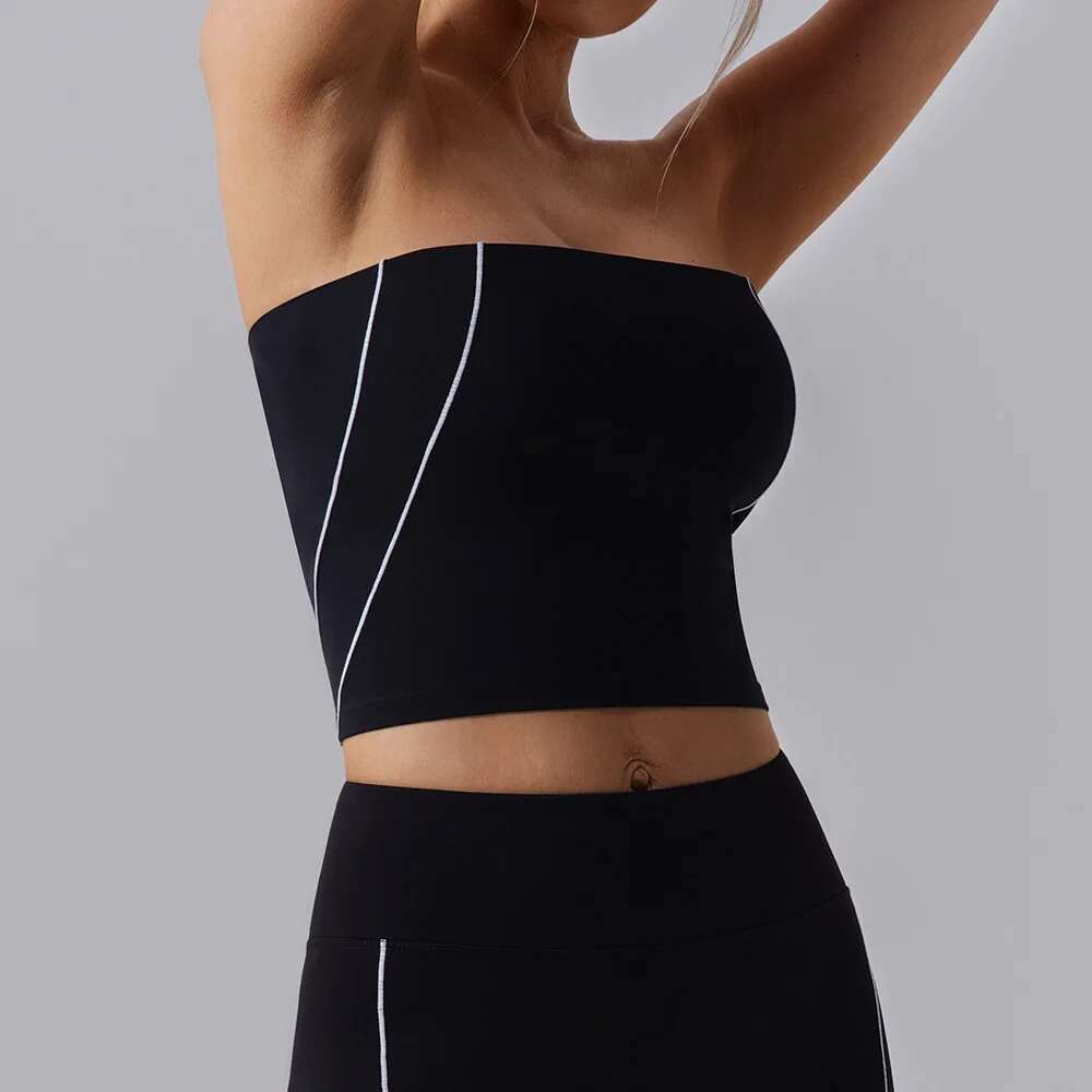Ddmyoutdoor China Domestic Mermaid Curve Sports Underwear Women S Naked Sense Double Sided Scrub Belt Pad Contrast Color E Slim Yoga Chest Wrap