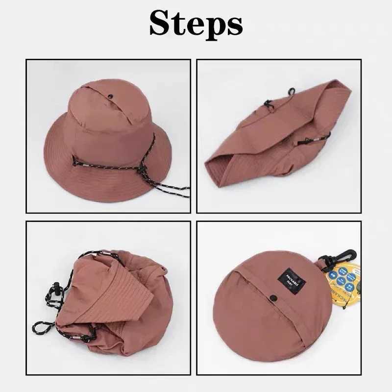 Quick Drying Fisherman s Women Men Summer Outdoor Beach Panama Hats Waterproof Cam Hiking Foldab Bob Bucket SunhatsXJ250116