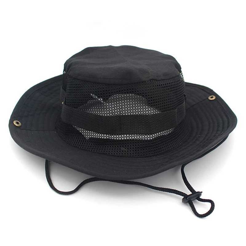 Bob Men Women Luxury Hat Fisherman Tactical Panama Safari Hunting Bucket Boonie Black Sun Protection OutdoorXJ250116