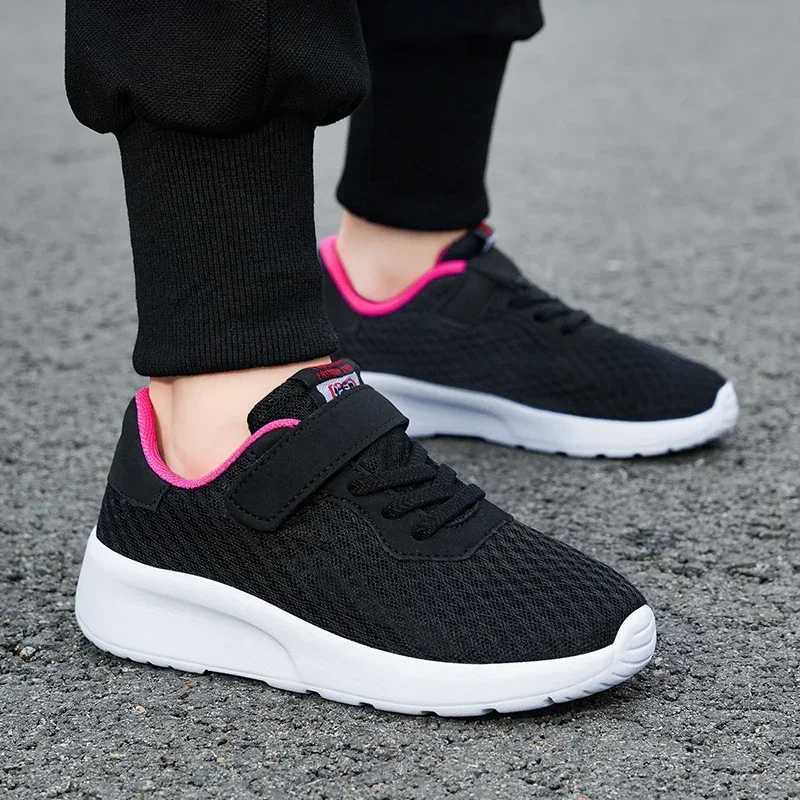 Children Boys Sneakers Soft-soled Lightweight Breathable Non-slip Sports Running Walking For Girls Tennis Mesh ShoesXJ250118