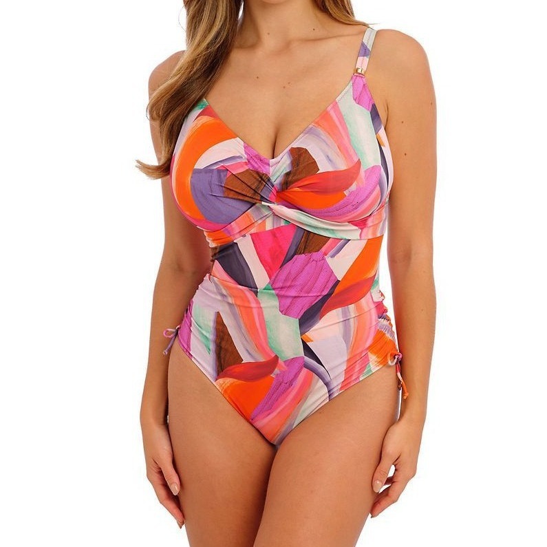 New One Piece Sexy Twisted Bag Cross Drawstring Women's Swimsuit