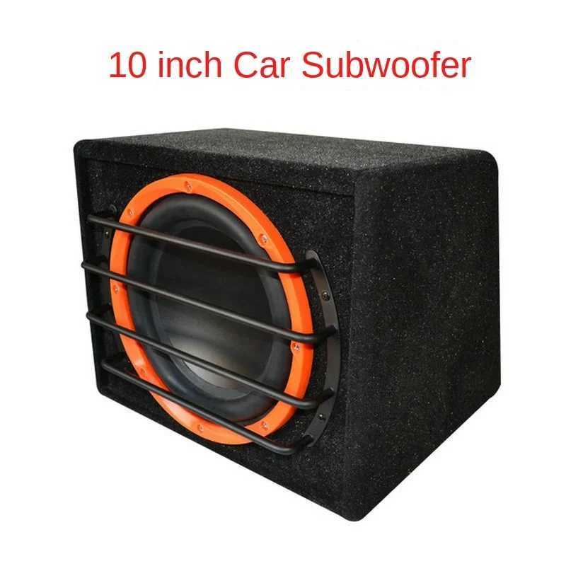 Car Audio 10 Inch Active Trapezoidal Overweight Car Audio Subwoofer 12V High-power Car Audio System R250618
