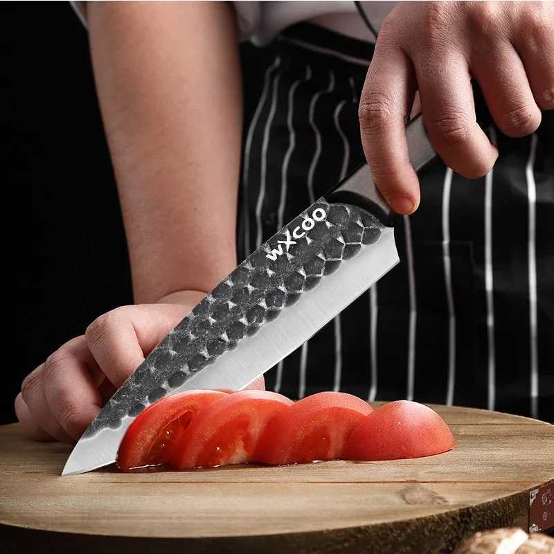 Stainless Steel Kitchen Knives Full Tang Forged Boning Knife Meat Cleaver Butcher Knife Utility Knife with Cover Knife SuppliesXJ250117